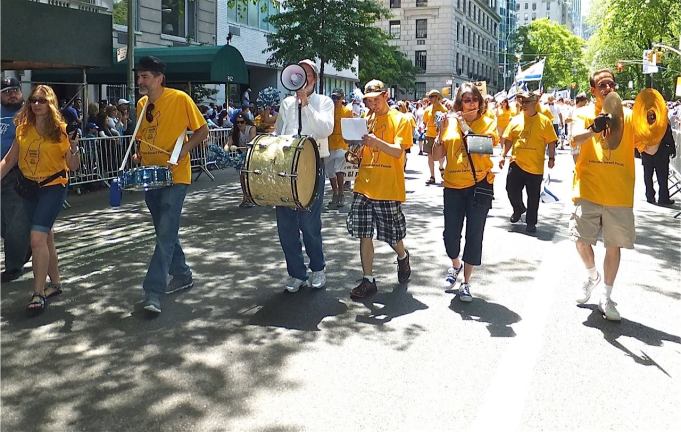 leading the Salute to Israel parade